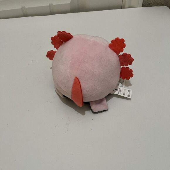 TeeTurtle 5” Axolotl Reversible Mood Plush Black and Pink Stuffed Animal Toy - Picture 4 of 9